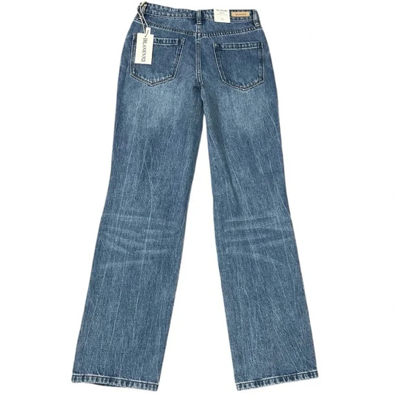 Blank NYC the Howard Mid Rise Loose Fit Denim Straight Leg Destroyed Knees NWT - Picture 3 of 4